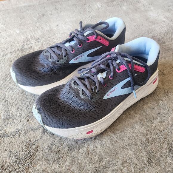 Brooks Ghost Max Women 8.5 D Athletic Black Wide Running Shoes 1203951D082 Flaw - Picture 4 of 13